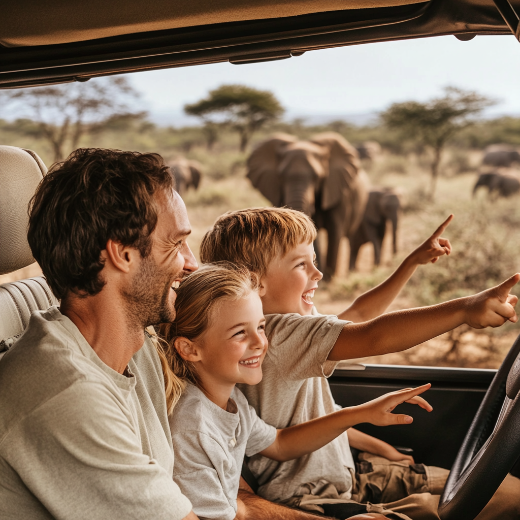 Tarangire’s elephant herds  mesmerize kids