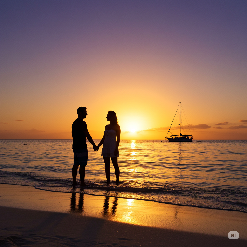 Romantic sunset escape at a top-rated Caribbean wellness destination