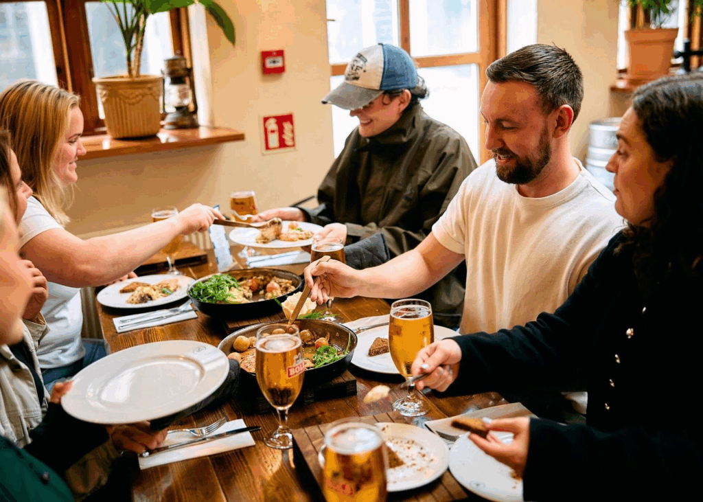A guest toasts with a host during an exclusive dinner party held in a Florentine nobleman's private residence